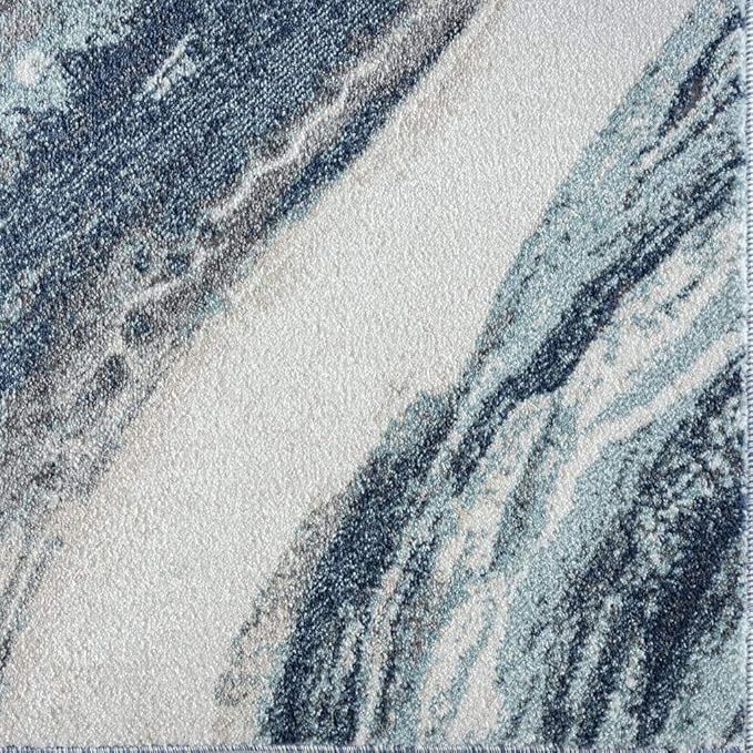 LUXE WEAVERS Lagos Collection 7983 Blue 2x7 Art Deco Area Rug