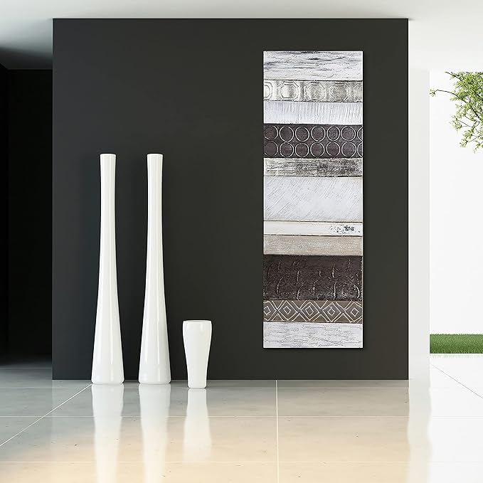 Empire Art Direct Abstract Wall Art Textured Hand Painted Canvas by Martin Edwards, Unframed, 60" x 20", Topographic