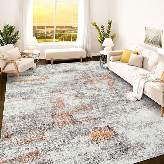 Istana 9x12 Area Rug - Grey Multi 9 x 12 Area Rugs for Living Room - Foldable 9x12 Rugs for Bedroom/Living Room Rug - Stain Resistant Washable Rugs - Eco-Friendly Area Rugs