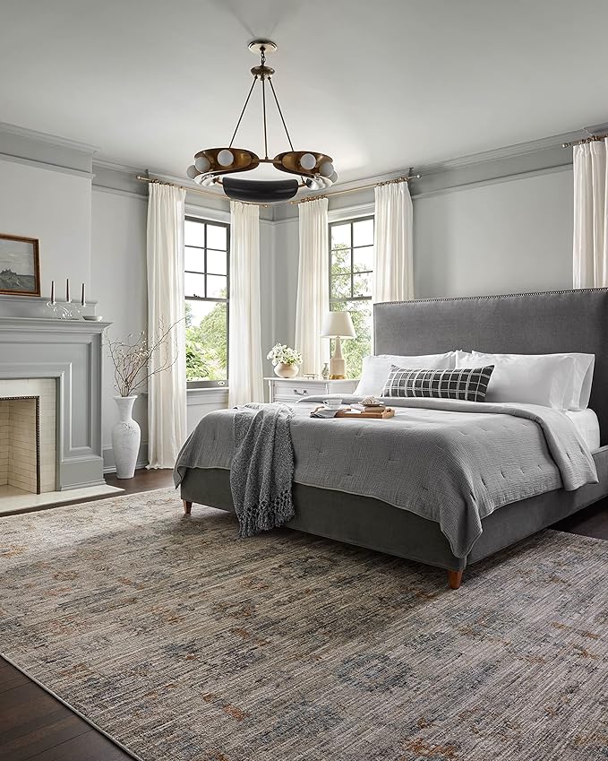 Loloi Jean Stoffer Katherine Collection KES-04 Pebble/Ocean 2'-7'' x 10'-0'', .25" Pile Height, Runner Rug