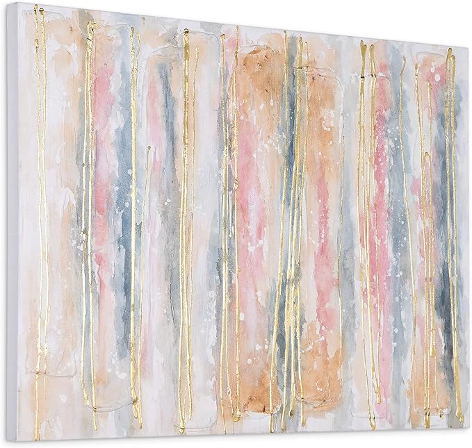 Empire Art Direct Abstract Wall Art Textured Hand Painted Canvas by Martin Edwards, Unframed, 40" x 30", Golden Roads