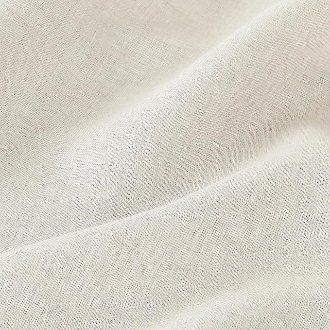 D'Moksha Homes Linen Tablecloth 60 x 120 Inch - 100% Pure Linen Light Natural Table Cloth for Rectangle Tables - Machine Washable Cloth Tablecloth for Fall, Thanksgiving, Christmas, Holiday