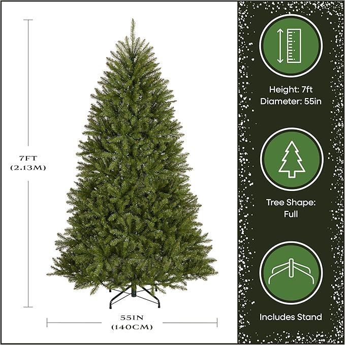 National Tree Company Artificial Christmas Tree | Includes Stand | Dunhill Fir - 7 ft