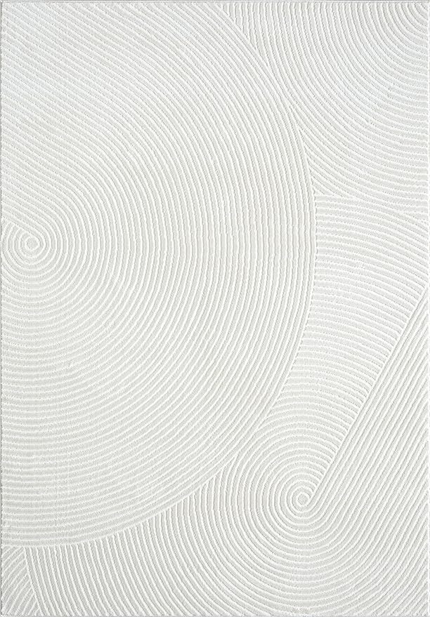 Abani Cream Area Rug for Living Room, Bedroom - Zen Reiki Pattern- 2 x 3 -Durable & Easy to Clean