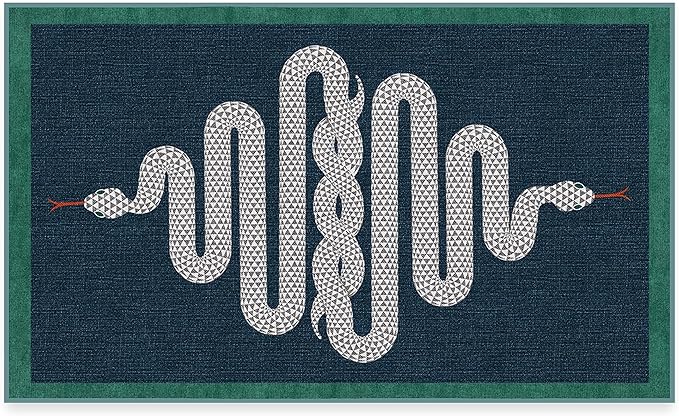 RUGGABLE x Jonathan Adler Washable Modern Area Rug – Venom Sapphire 3x5, Stain-Resistant, Non-Slip – Small Machine Washable Rugs for Living Room, Bedroom, Hallway, Entryway & Office–with Standard Pad