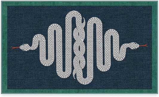 RUGGABLE x Jonathan Adler Machine Washable Modern Area Rug – Venom Sapphire 3x5, Stain-Resistant, Non-Slip – Small Rugs for Living Room, Bedroom, Hallway, Entryway & Office–with Cushioned Pad