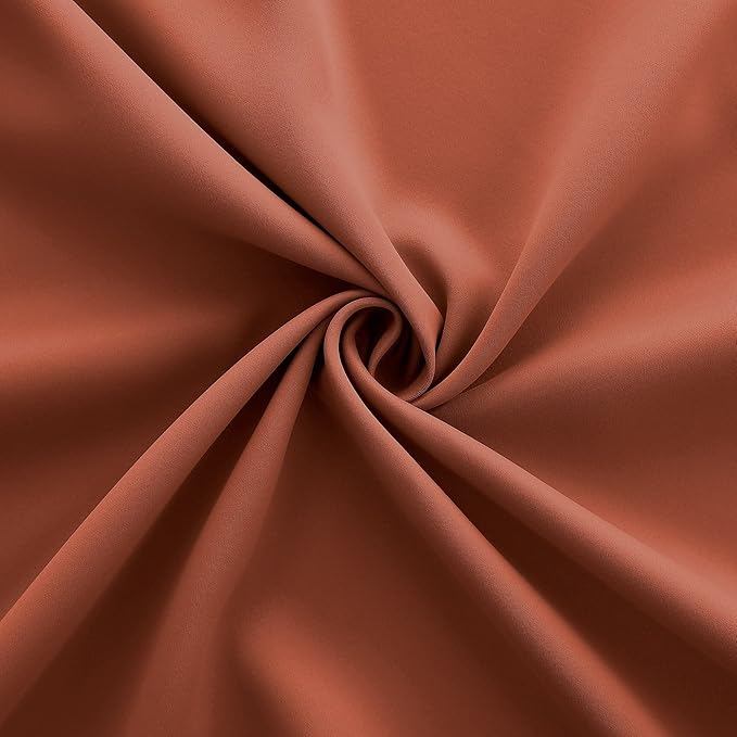 KOUFALL 72 Inches Long Room Darkening Curtains for Living Room 2 Panels Set Summer Fall Blackout Grommet Window Drapes for Bedroom Tangerine Orange