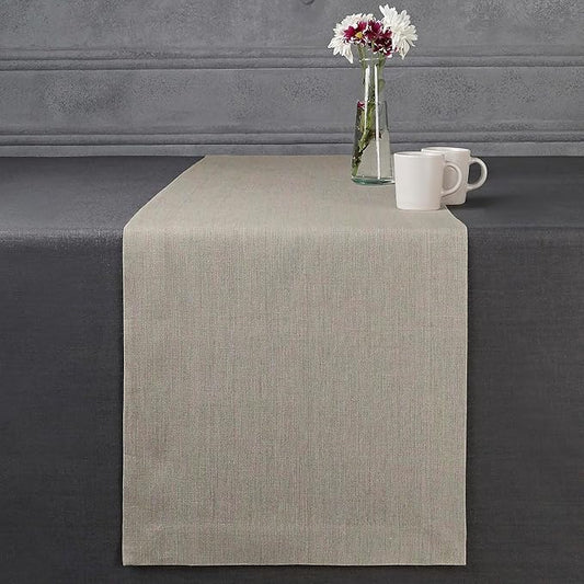 D'Moksha Homes Linen Natural Table Runner 72 Inches Long - 100% Pure Linen 14 x 72 Inch Table Runner for Dining, Fall, Thanksgiving, Christmas, Holiday - Machine Washable