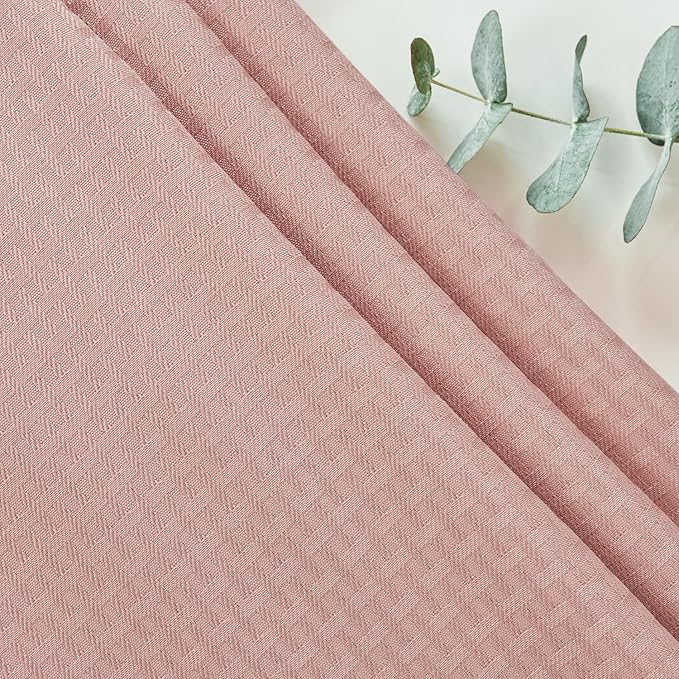maxmill Weaved Texture Tablecloth Water Resistance Antiwrinkle Spillproof Soft Washable Table Cloth for Dining Room, Buffet Banquet Parties Holiday Dinner, Rectangular 60 x 108 Inch, Pale Blush