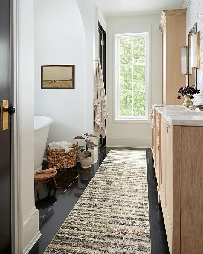 Loloi Chris Loves Julia Humphrey Collection HUM-01 Natural/Moss 8'-3'' x 11'-3'' .38" Pile Height, Area Rug feat. CloudPile