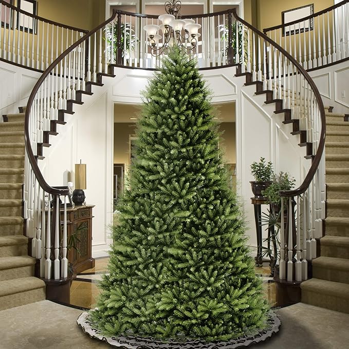 National Tree Company 14 ft Unlit Dunhill Fir Artificial Full Christmas Tree, 10,874 Tips, Includes Stand, Green