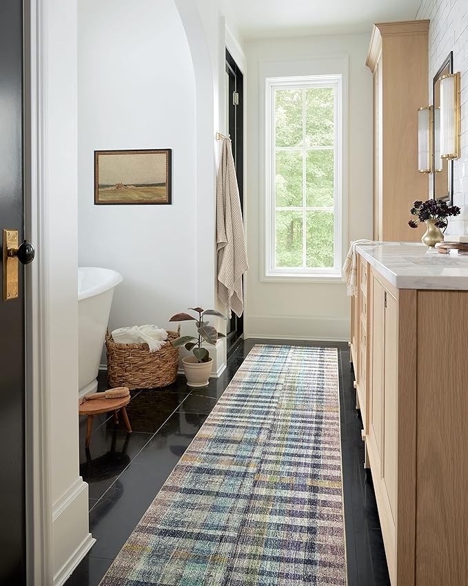 Loloi Chris Loves Julia Humphrey Collection HUM-04 Plum/Multi 2' x 3'-6'', .38" Pile Height, Accent Rug feat. CloudPile