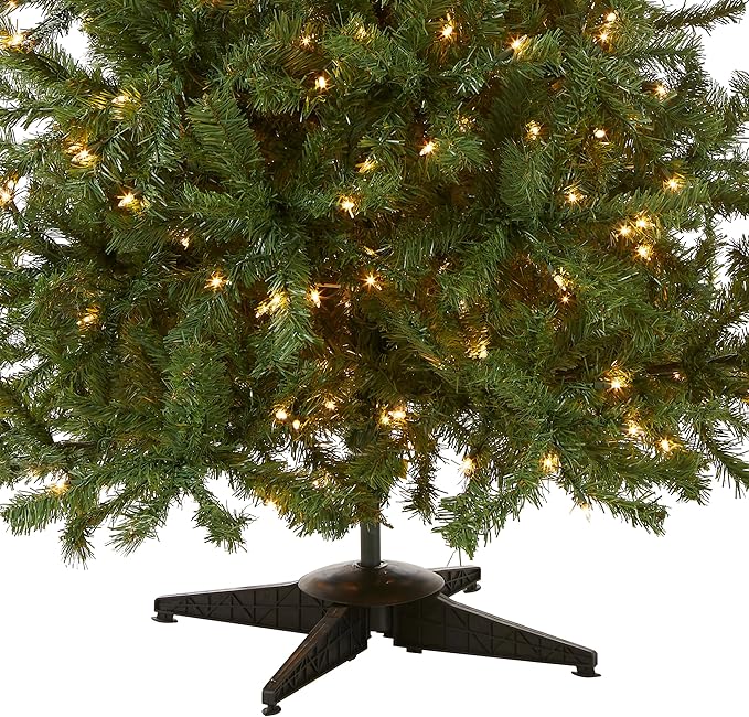 National Tree Company 6 ft Pre-Lit Artificial Christmas Tree, Kincaid Spruce, 400 Clear Lights, 700 Tips, Includes Stand, green