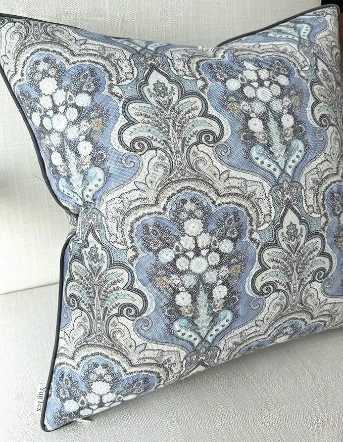 Monaco Printed Decorative Square Accent Throw Pillow Cover - Decor for Living Room, Sofa, Chair, Patio, Car, Balcony, Bench, Porch, Nursery, Office, 20x20 Inches