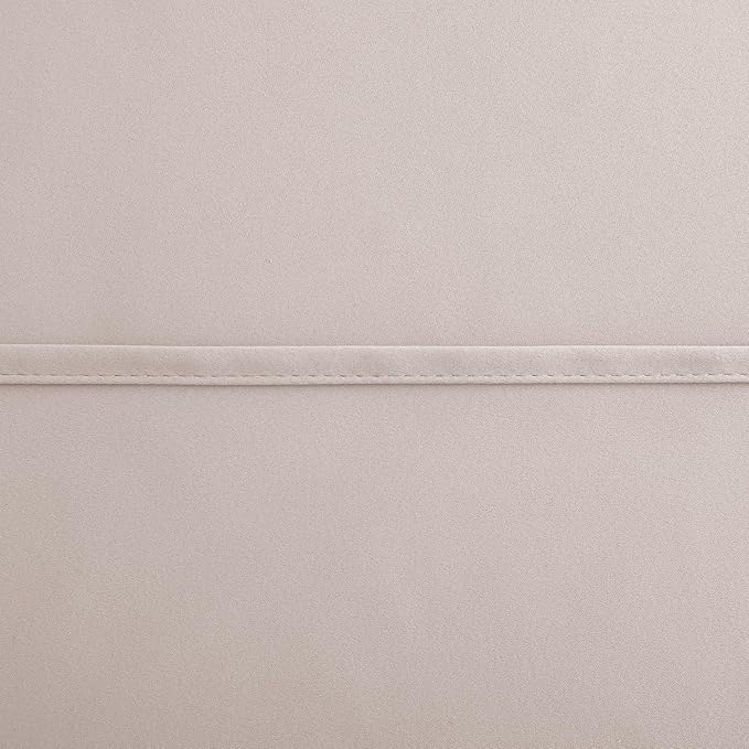 KOUFALL 52x63 Inch Length Tan Blackout Curtains for Living Room