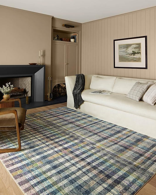 Loloi Chris Loves Julia Humphrey Collection HUM-04 Plum/Multi 2'-0'' x 5'-0'', .38" Pile Height, Accent Rug feat. CloudPile