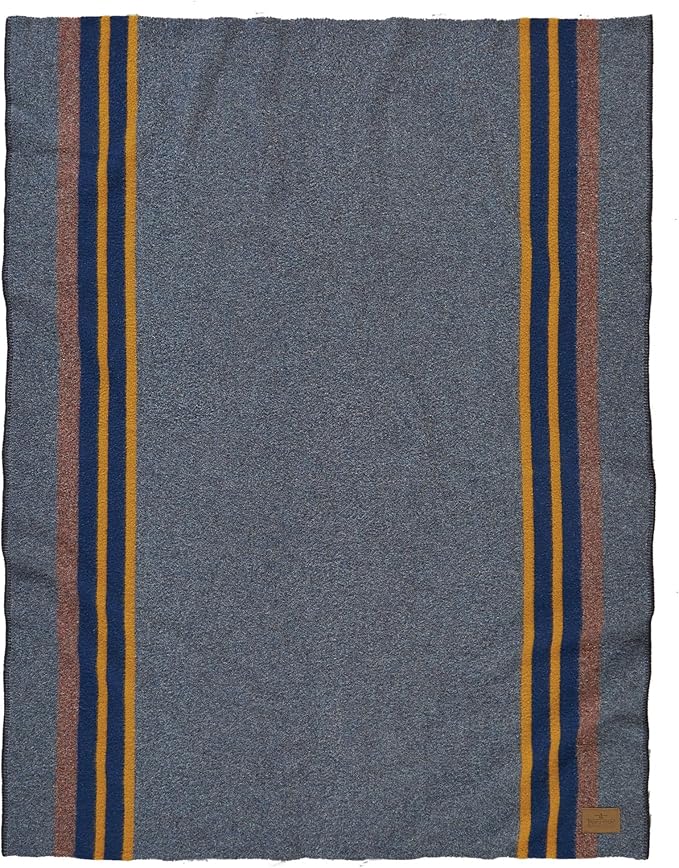 Pendleton Yakima Throw 54" x 66" - Wool Cotton, Soft and Durable Wool Throw for Home and Travel - Lake