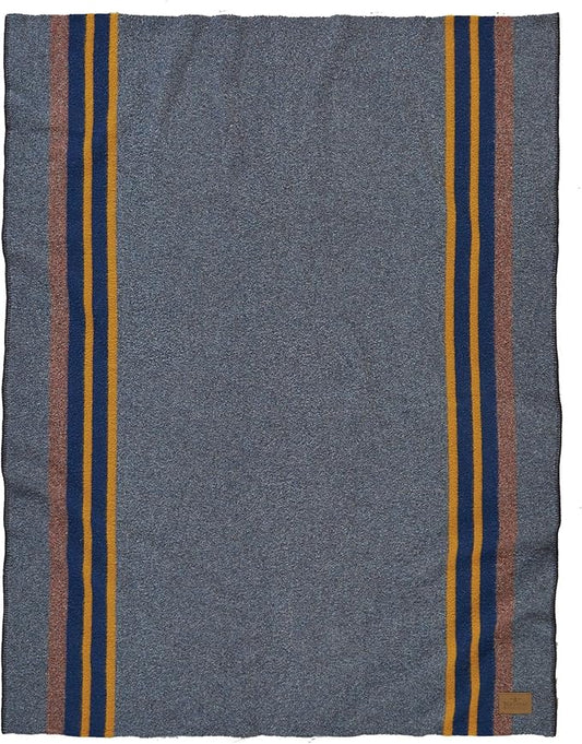 Pendleton Yakima Throw 54" x 66" - Wool Cotton, Soft and Durable Wool Throw for Home and Travel - Lake