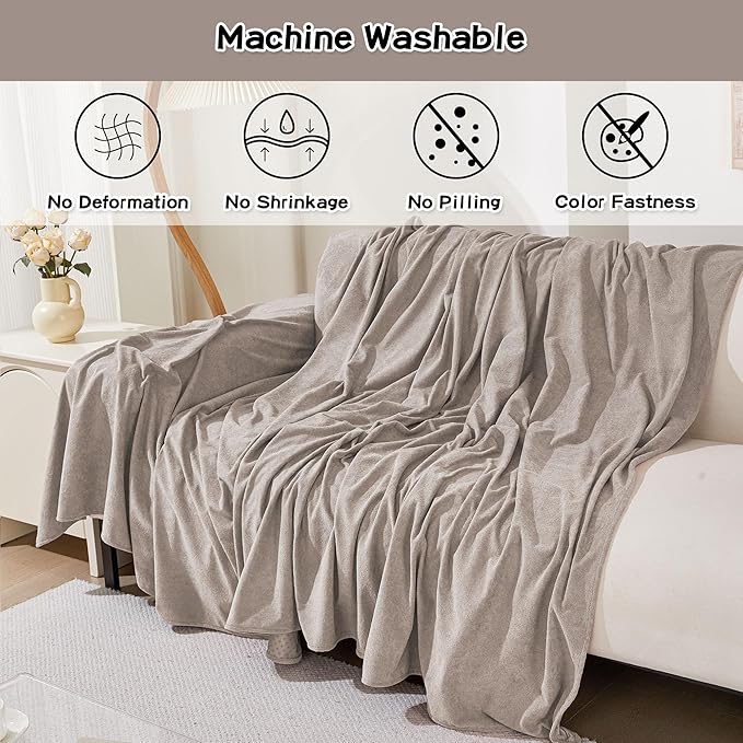 MEETSKY Couch Cover for 2 Cushion Sofa, Washable Cat Scratch Proof Sofa Covers Love Seat L Shape Soft Sectional Sofa Slipcover Furniture Protector for Dogs Pets Kids, 71" x 102", Oat