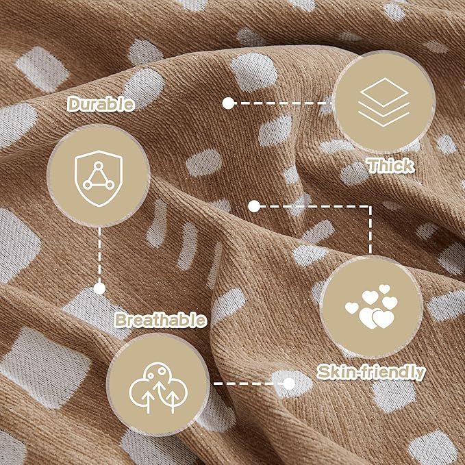 MEETSKY Boho Couch Cover Sofa Covers, Chenille Geometric Khaki Couch Covers for Love Seat Couch Covers for 2 Cushion Couch Sofa Pet Friendly, Washable Sofa Slipcover with Tassels, 71" x 118"