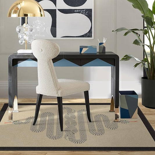 RUGGABLE x Jonathan Adler Machine Washable Modern Area Rug – Venom Neutral 4x6, Stain-Resistant, Non-Slip – Medium Rugs for Living Room, Bedroom, Hallway, Entryway & Office–with Cushioned Pad