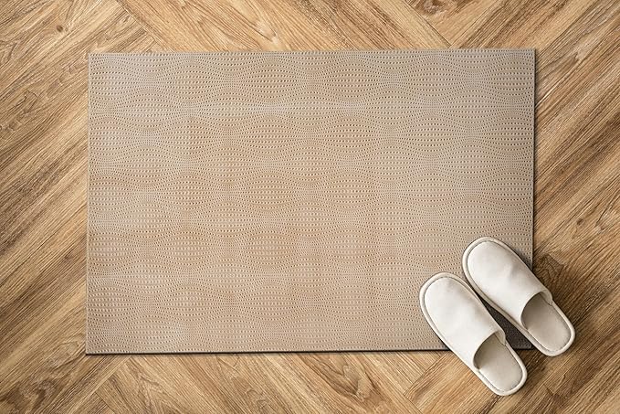 Modern Beige Non Slip Door Mat 2x3 Non Skid Soft Rubber Back Door Mat for Entryway Kitchen Rug for Bathroom Mat Easy Cleaning Stain Resistant Non Shedding Carpet 2 x 3
