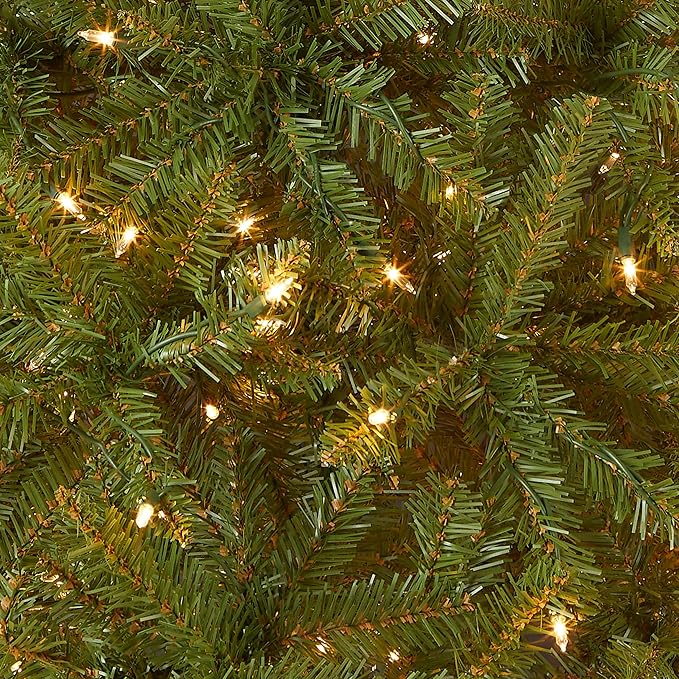 National Tree Company 4 ft Pre-Lit Dunhill Fir Mini Artificial Christmas Tree, 200 Clear Lights, 559 Tips, Includes Stand, Green