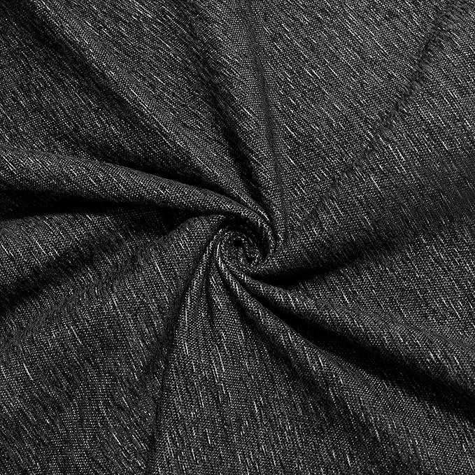 MEETSKY Washable Sofa Cover Black Sectional Couch Covers for 2 Cushion Couch Sofa Thick Universal Chenille Sofa Covers with Tassel Furniture Protector for Dogs, 71"x 102"