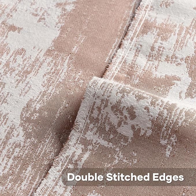 FUTEI Rust White Decorative Throw Pillow Covers 22x22 Inch Set of 2,Soft Faux Cashmere Jacquard - Textured & Cozy Cushion Case,Modern Home Decor for Couch Bed Living Room