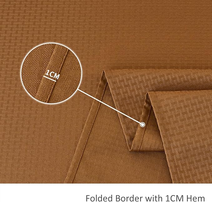 maxmill Fall Tablecloth Stain Resistant Waterproof Wrinkle Resistant Spillproof Soft Weaved Pattern Table Cloth for Dining Room Harvest Thanksgiving Parties, Rectangle 60 x 140 Inch, Amber