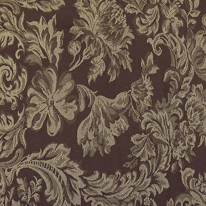 Ultimate Textile -2 Pack- Miranda 60 x 144-Inch Rectangular Damask Tablecloth - Jacquard Weave, Chocolate Brown