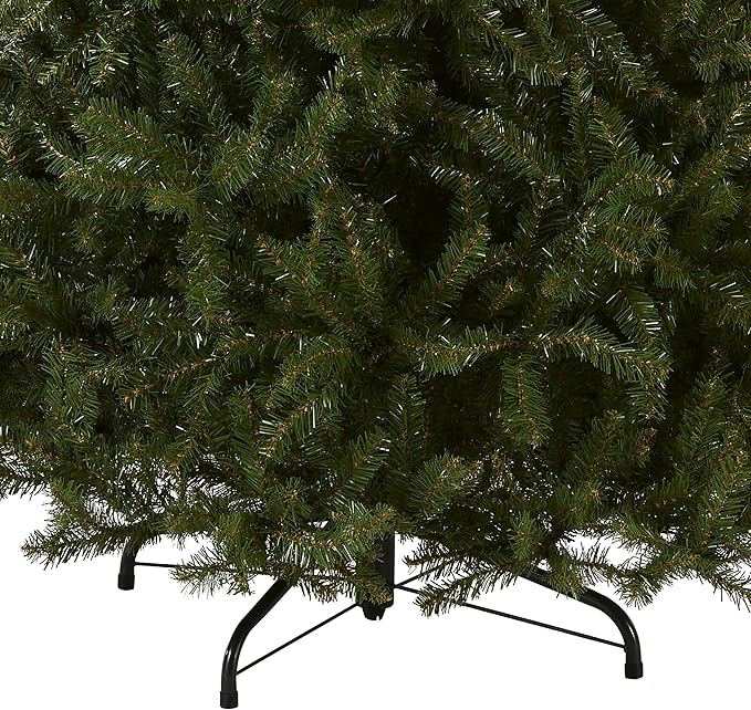 National Tree Company Artificial Full Christmas Tree, Green, Dunhill Fir, Includes Stand, 9 Feet & Company Artificial Full Christmas Tree, Black, North Valley Spruce, Includes Stand, 6.5 Feet