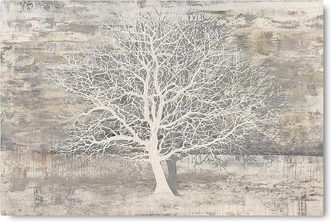 Yihui Arts Abstract Trees Painting Canvas Prints Wall Art Decor Framed - Large Modern Giclee Art Print on Canvas Ready to Hang for Home and Office Wall Decoration with Textured Boho