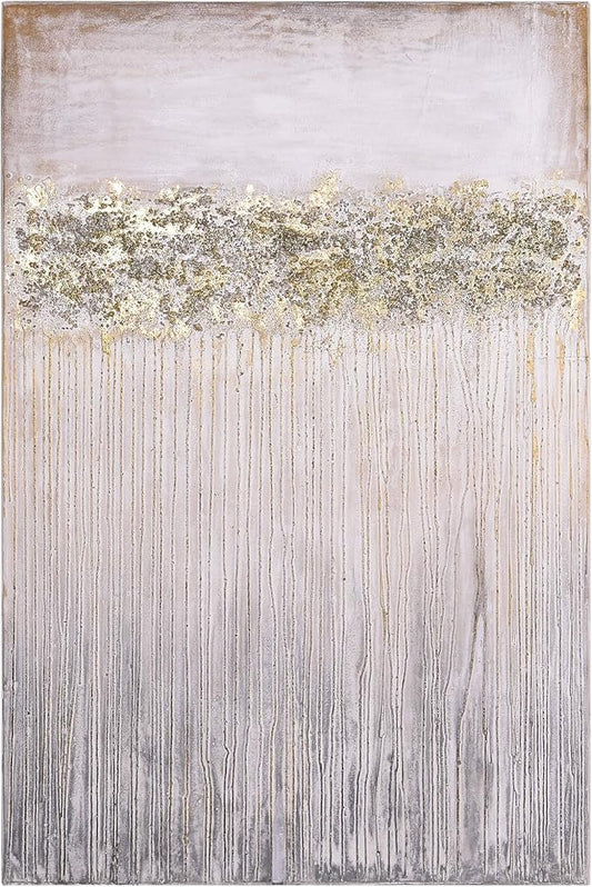 Empire Art Direct Abstract Wall Art Textured Hand Painted Canvas by Martin Edwards, Unframed, 60" x 40", Dust
