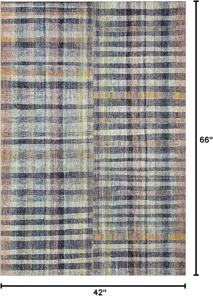 Loloi Chris Loves Julia Humphrey Collection HUM-04 Plum/Multi 3'-6'' x 5'-6'', .38" Pile Height, Accent Rug feat. CloudPile