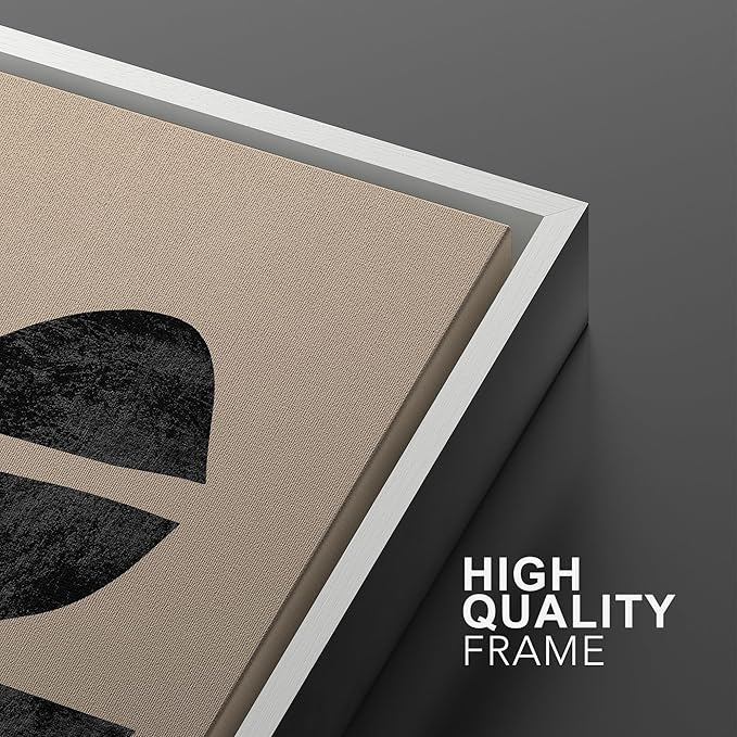 SIGNWIN Framed Canvas Print Wall Art Set Mid-Century Semi-Circle Polygons Variety Abstract Shapes Illustrations Modern Art Minimal Boho for Living Room, Bedroom, Office - 24"x36"x2 White