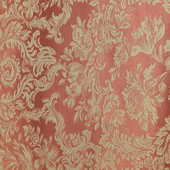 Ultimate Textile Miranda 60 x 144-Inch Rectangular Damask Tablecloth Sienna Burnt Orange
