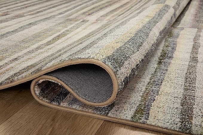 Loloi Chris Loves Julia Humphrey Collection HUM-01 Natural/Moss 5'-0'' x 7'-0'' .38" Pile Height, Area Rug feat. CloudPile