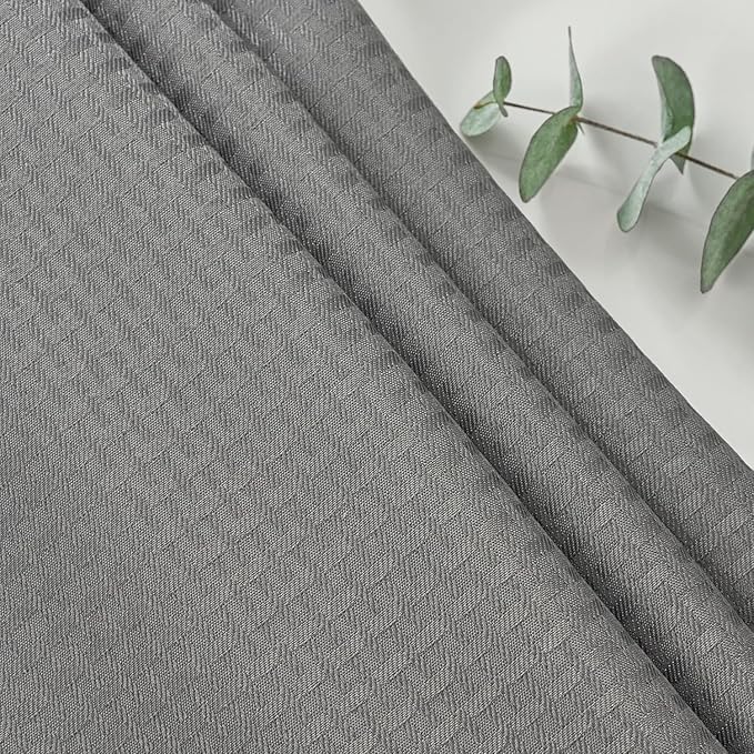 maxmill Weaved Texture Tablecloth Water Resistance Antiwrinkle Spillproof Soft Washable Table Cloth for Dining Room, Buffet Banquet Parties Holiday Dinner, Rectangular 70 x 108 Inch, Charcoal Gray
