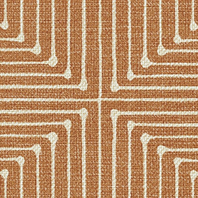 RUGGABLE x Jonathan Adler Machine Washable Modern Area Rug – Inkdrop Copper 4x6, Stain-Resistant, Non-Slip – Medium Rugs for Living Room, Bedroom, Hallway, Entryway & Office–with Cushioned Pad