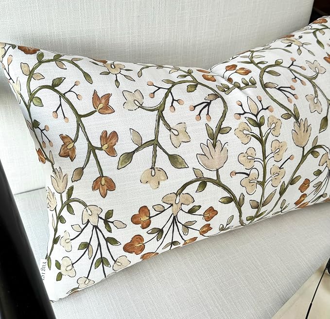 Zea Garden Printed Decorative Lumbar Accent Throw Pillow Cover - Decor for Living Room, Sofa, Chair, Patio, Car, Balcony, Bench, Porch, Nursery, Office, Bedroom - 14x24 Inches