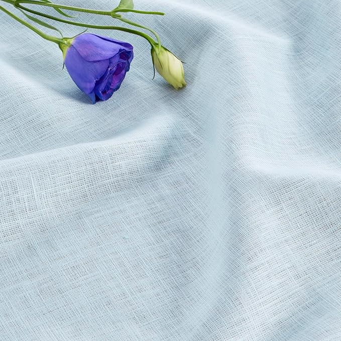 Solino Home Linen Tablecloth for Rectangle Tables 60 x 144 Inch - 100% Pure Linen Ice Water Table Cloth - Fete, Machine Washable Cloth Tablecloth