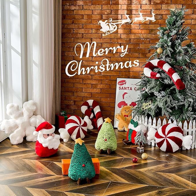 Uvvyui Christmas Gingerbread Throw Pillow Cute Ginger Bread Pillow Biscuit Man Decorative Throw Pillows, Soft Aesthetic Xmas Decor Pillow for Living Room Bedroom Sofa