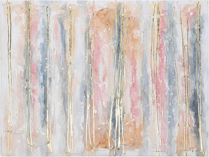 Empire Art Direct Abstract Wall Art Textured Hand Painted Canvas by Martin Edwards, Unframed, 40" x 30", Golden Roads