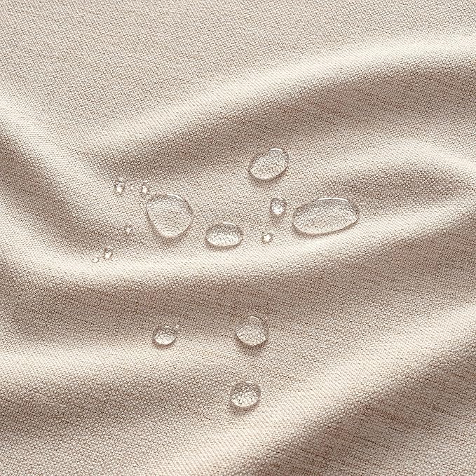 MIULEE Natural Linen Polyester Tablecloth 60x84 Inch Rectangle Table Cloth Waterproof,Stain Resistant & Wrinkle Resistant for Dining Party Wedding