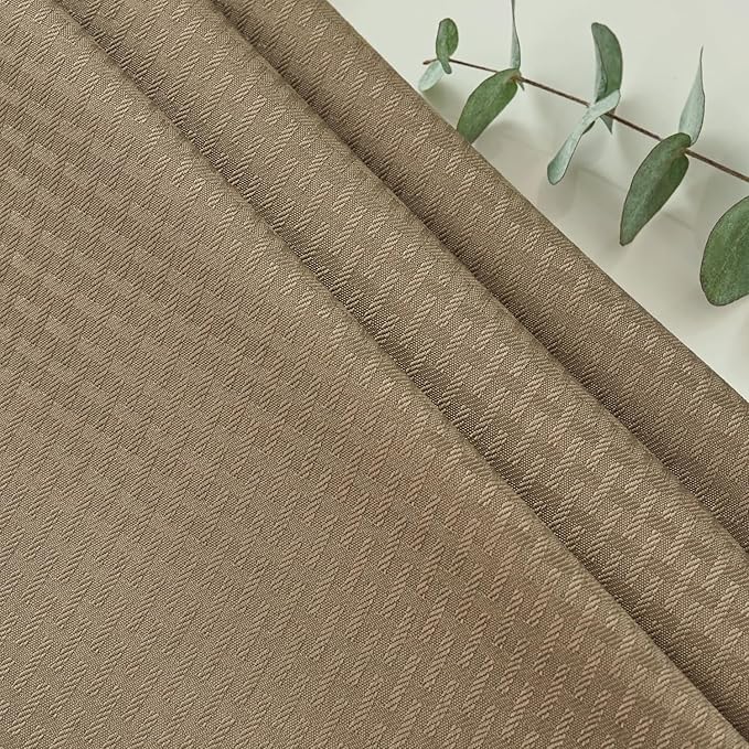 maxmill Square Jacquard Tablecloth Waterproof Spillproof Wrinkle Resistant Soft Weaved Design Table Cloth for Dinner and Party Washable Fabric Cover, Indoor and Outdoor Use, 60 x 60 Inch, Brown