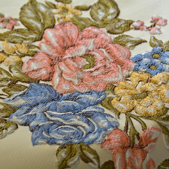 Extra Luxury Velvet Beige Table Runner 72 Inches Long with Vintage Damask Jacquard Design for Dining Room,Living Room,Home Decor,Elegant Beaded Tapestry (X-Beige, 13×72 inch)
