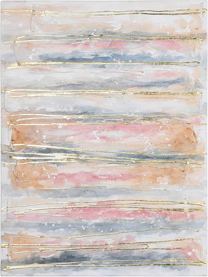 Empire Art Direct Abstract Wall Art Textured Hand Painted Canvas by Martin Edwards, Unframed, 40" x 30", Golden Roads
