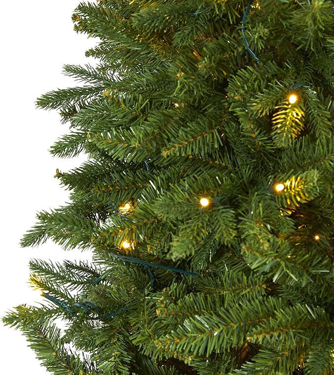 Nearly Natural 7ft. New Hampshire Fir Artificial Christmas Tree with 450 Clear LED Lights