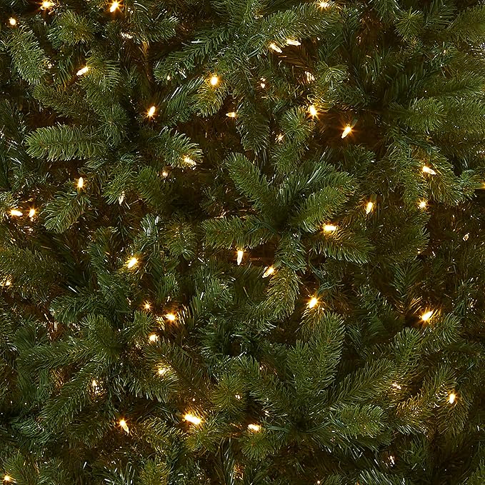 National Tree Company 7.5 ft Pre-Lit Downswept Douglas Fir Artificial Christmas Tree, 750 LED Lights, PowerConnect, Foot Pedal, 10 Light Functions, 1,867 Tips, Includes Stand, Green